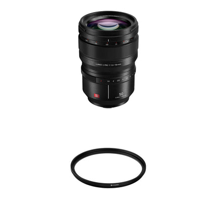 Panasonic LUMIX S PRO 50mm f/1.4 Lente Full Frame con Kit Filtro UV 77mm