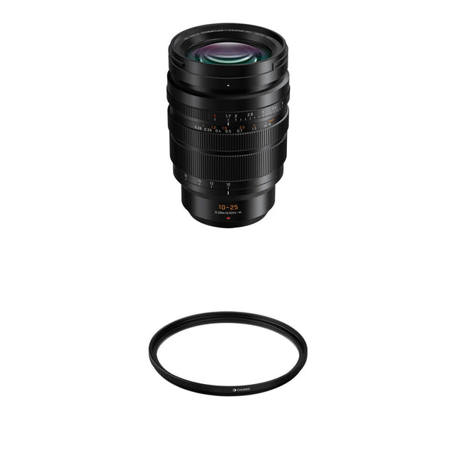 Panasonic Leica DG Vario-Summilux 10-25mm f/1.7 Lente Micro Cuatro Tercios con Filtro UV 77mm