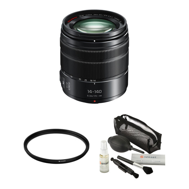 Panasonic LUMIX G Vario 14-140mm f3.5-5.6 II Lente con Estabilizador y Filtro UV 58mm