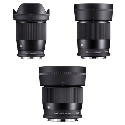 Sigma Kit de Lentes Contemporáneas 16mm 30mm 56mm f1.4 DC DN para Leica L