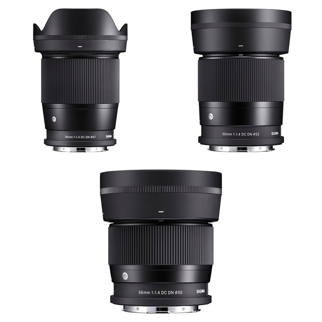 Sigma Kit de Lentes Contemporáneas 16mm 30mm 56mm f1.4 DC DN para Leica L