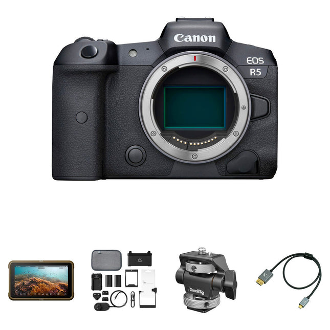 Canon EOS R5 Cámara sin Espejo Kit Cine Monitor 5" 4K HDMI
