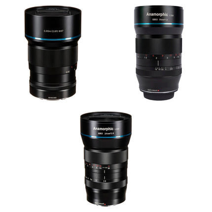 Sirui Anamorphic 1.33x Kit de Objetivos MFT 24 35 50mm f1.8 f2.8