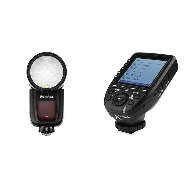 Godox V1 Flash TTL y Disparador XProC para Canon Batería 480 Disparos 1.5s Reciclado