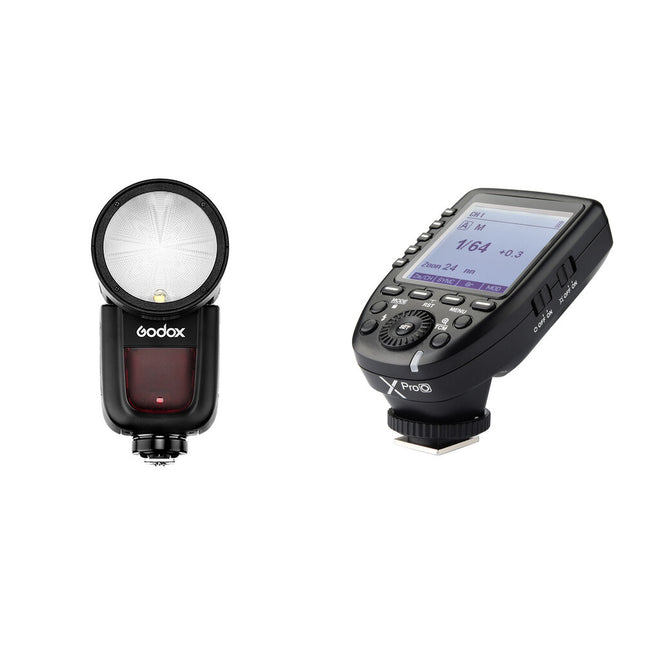 Godox V1 TTL Flash con Batería Li-Ion 480 Destellos y XProOP Wireless para Olympus y Panasonic