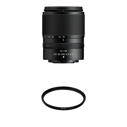 Nikon NIKKOR Z DX 18-140mm f/3.5-6.3 VR Lente con estabilizador y filtro UV 62mm