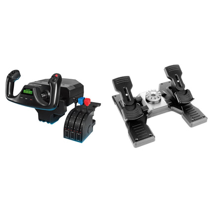 Logitech G Flight Yoke System con Pedales de Timón para Simulación aérea