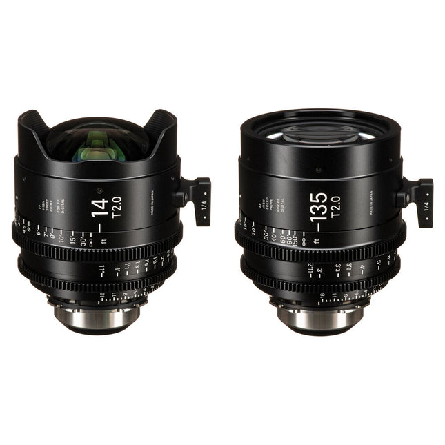 Sigma T2 Set de 2 Lentes Cine FF Alta Velocidad 14mm 135mm Montura PL