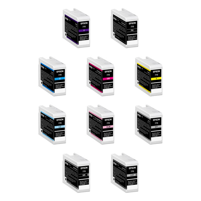 Cartuchos de Tinta Epson UltraChrome PRO10 10 Colores 25mL para Impresora Fotográfica