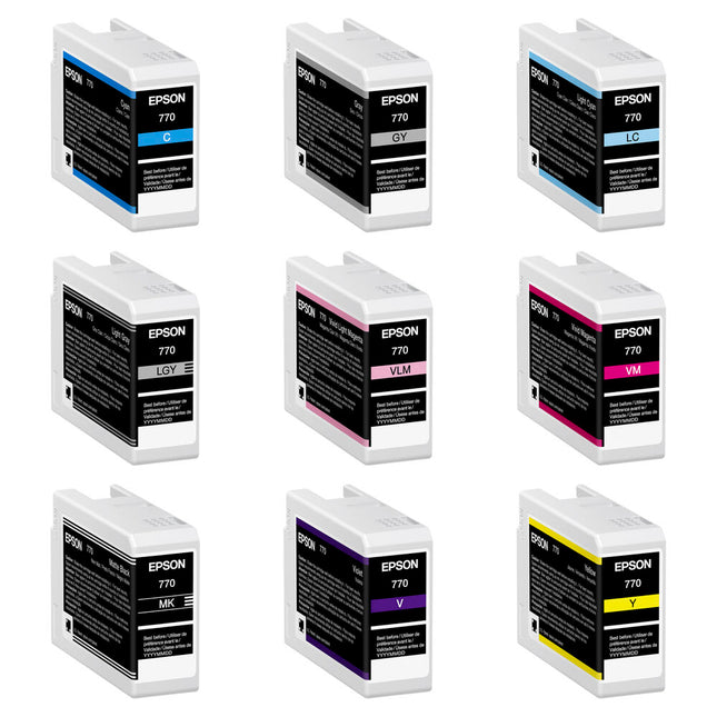 Epson UltraChrome PRO10 Pack de Tintas para Impresora Foto SureColor P700 13" 25mL 9 Colores