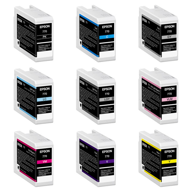 Epson UltraChrome PRO10 Cartuchos para Impresora SureColor P700 13" 25ml 9 Tintas Pigmento