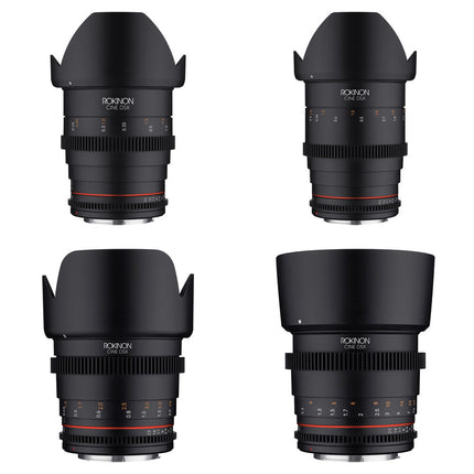 Rokinon Juego de Lentes Cine DSX 24 35 50 85mm T1.5 Montura Canon EF