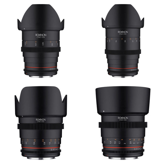 Rokinon Juego de Lentes Cine DSX 24 35 50 85mm T1.5 Montura Canon EF