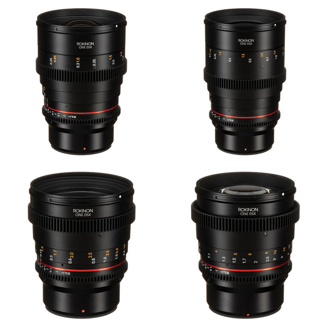 Rokinon Set de Lentes Cine DSX 24 35 50 85mm T1.5 Montura MFT