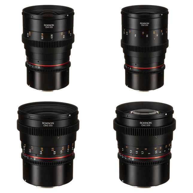 Rokinon Lentes Cine DSX 24 35 50 85mm T1.5 Montura Canon RF Kit