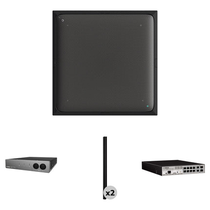 Yamaha ADECIA Kit de Micrófono de Techo y Altavoces Line Array Negro con 4 Beams y PoE+