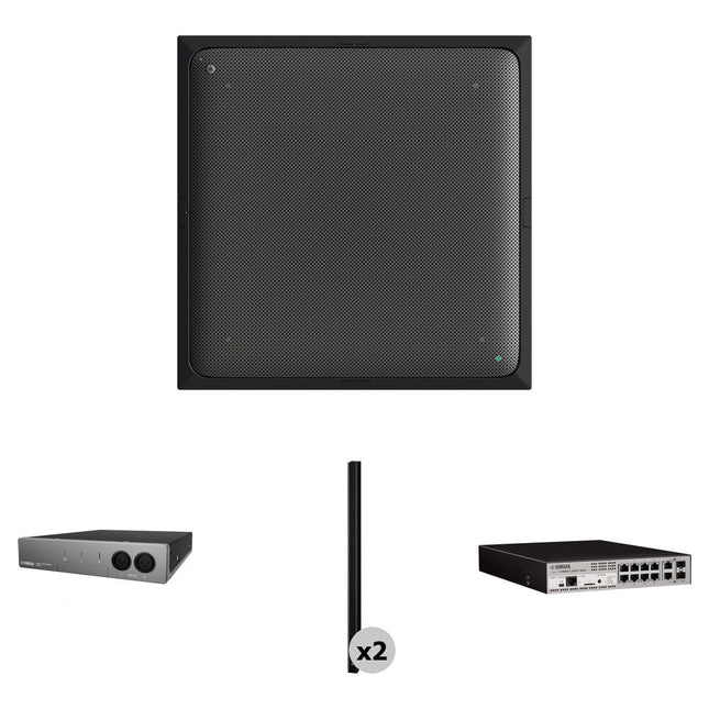Yamaha ADECIA Kit de Micrófono de Techo y Altavoces Line Array Negro con 4 Beams y PoE+