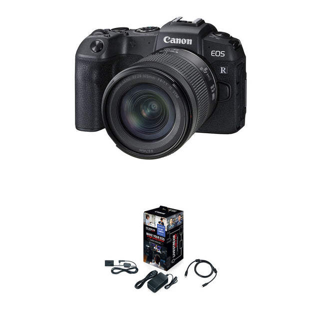 Canon EOS RP Cámara sin Espejo con Objetivo RF 24-105mm f4-7.1 y Kit de Accesorios Webcam