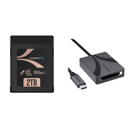 Sabrent 2TB Rocket CFX Tarjeta de Memoria CFexpress Tipo B 1800 MBs Lectura 1700 MBs Escritura con Lector USB 3.2 Gen 2