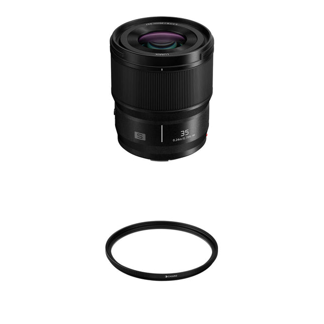 Panasonic LUMIX S 35mm f/1.8 objetivo full-frame con filtro UV 67mm