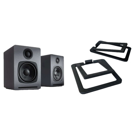 Audioengine A1 Sistema de Altavoces Bluetooth con Soportes DS1M para Escritorio 2.75" Woofer 15° Inclinación Vertical