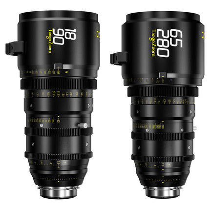 DZOFilm Tango Kit de Zoom 18-90mm T2.9 y 65-280mm T2.9-4 Montura ARRI PL y Canon EF