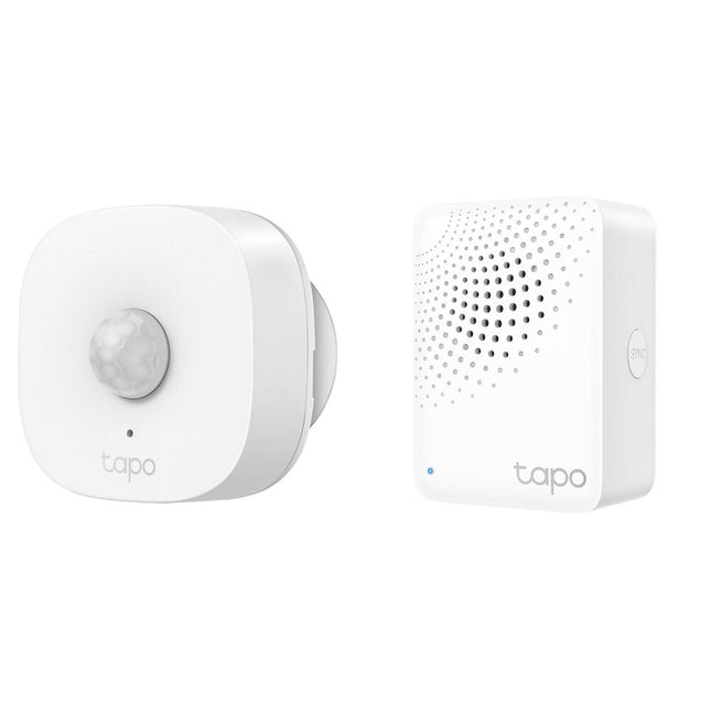 TP-Link Tapo T100 Sensor de Movimiento Inteligente con Hub H100 y Sirena 90 dB