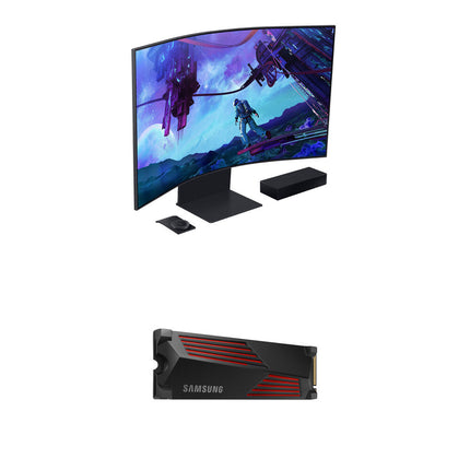 Samsung Ark 2nd Gen Monitor Curvo 55" 4K 165Hz y SSD M.2 2TB 990 PRO