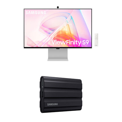 Samsung ViewFinity S9 Monitor 27" 5K Webcam SSD 4TB T7 Shield