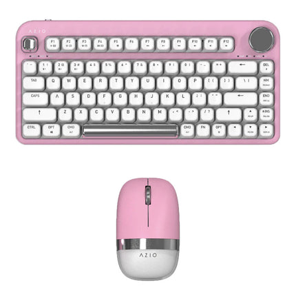 AZIO IZO Kit Teclado y Ratón Inalámbrico Rosa Bluetooth 5.0 y 5000mAh