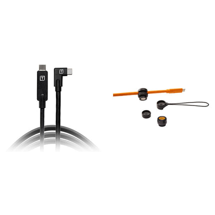 Tether Tools TetherPro Cable USB-C 15' Negro con Soporte para Cámara y Cable