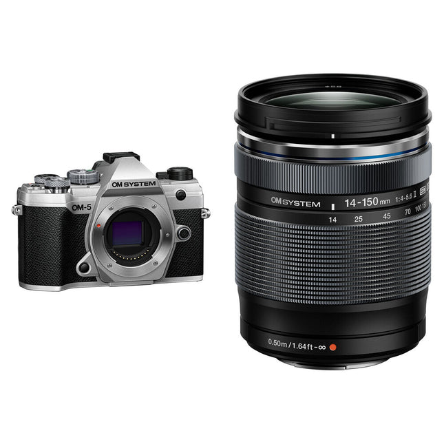 OM SYSTEM OM-5 Cámara sin Espejo 20.4MP Sensor 14-150mm f4-5.6 Kit Plata