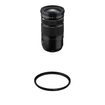 Objetivo FUJIFILM XF 18-120mm f4 LM PZ WR con filtro UV Chiaro Pro 72mm