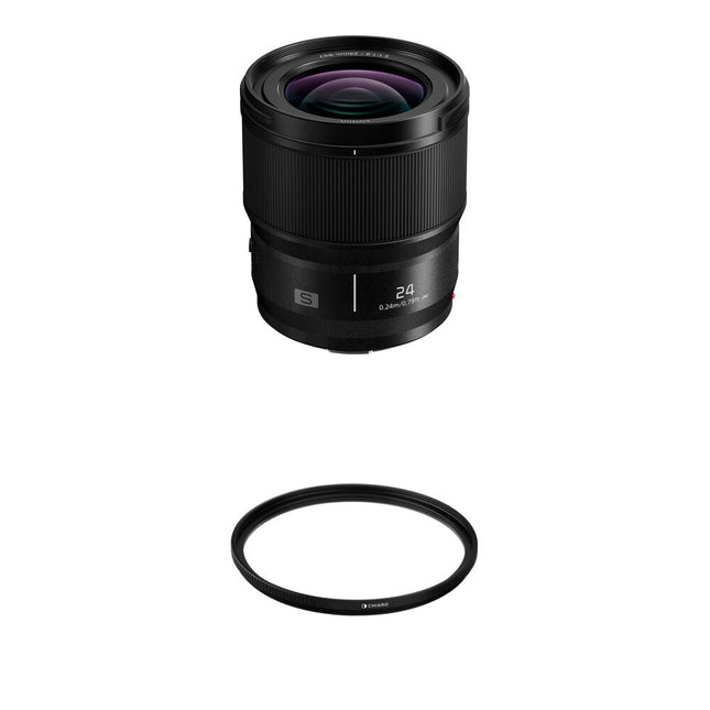 Panasonic LUMIX S 24mm f/1.8 objetivo full-frame con filtro UV 67mm
