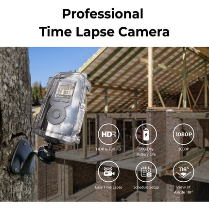 Brinno BCC300-M Cámara Exterior Time-Lapse 1080p con Carcasa  ATH120 Waterproof y Montaje de Pared
