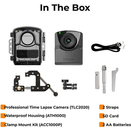Brinno EMPOWER TLC2020-C Cámara Exterior Time-Lapse 1080p 128GB Bundle