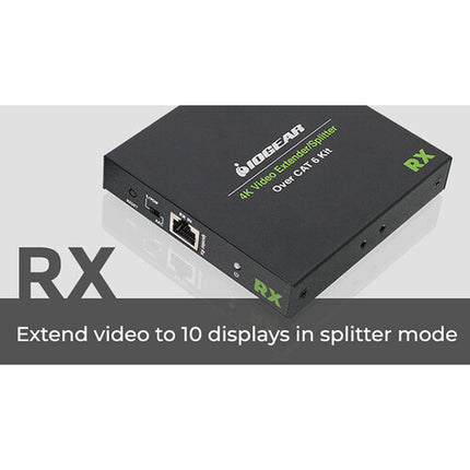 IOGEAR GVE4K60KIT Extensor y Divisor de Video 4K sobre Cat 6 con Alcance 70m