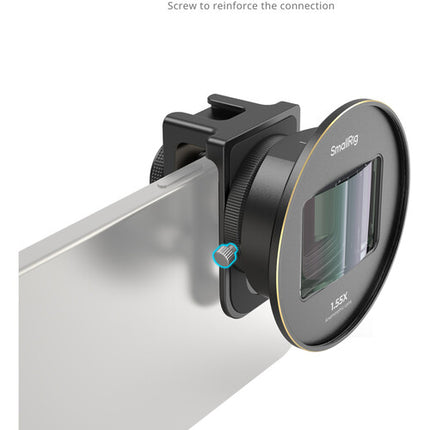 SmallRig Lente Anamórfica 1.55x para Móviles T-Mount 130° Ángulo