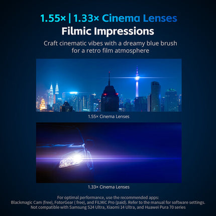 SmallRig Lente Anamórfica 1.55x para Móviles T-Mount 130° Ángulo