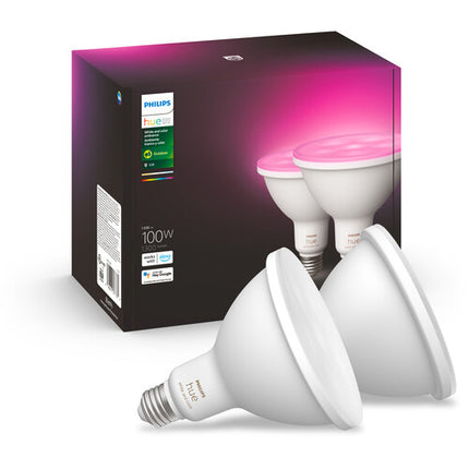 Philips Hue PAR38 Foco LED 1300 Lúmenes Dimmable 2-Pack Bluetooth Zigbee