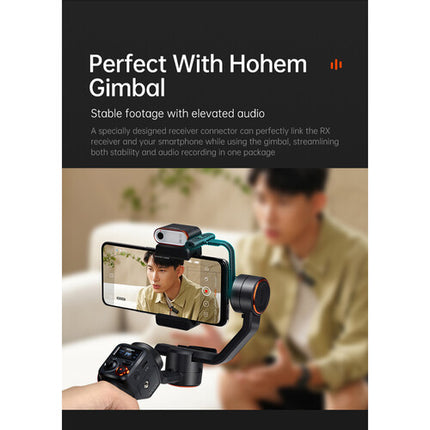 Hohem MIC-01 Sistema de Micrófono Inalámbrico USB-C 2.4 GHz 100 m Alcance Estuche de Carga