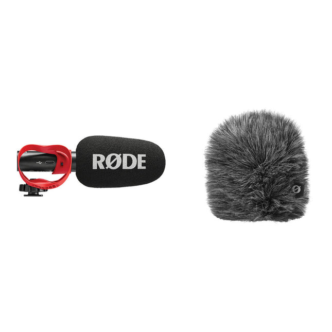 RODE VideoMic GO II-H Micrófono Shotgun para Cámara con Patrón Supercardioide y Paraviento Deluxe