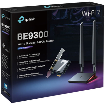 TP-Link Archer BE9300 Adaptador PCIe Wi-Fi 7 Tri Banda 9328 Mb/s Bluetooth 5.4