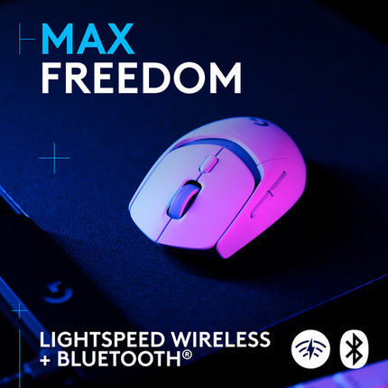 Logitech G G309 LIGHTSPEED Ratón Gaming Inalámbrico Blanco 25600 dpi 6 Botones Programables