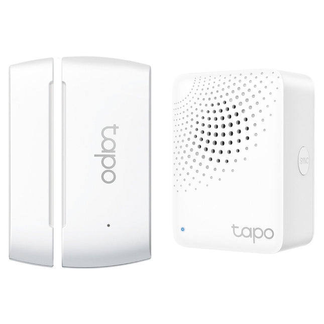TP-Link Tapo T110 Sensor Inteligente Contacto y H100 Hub con Sirena 90dB