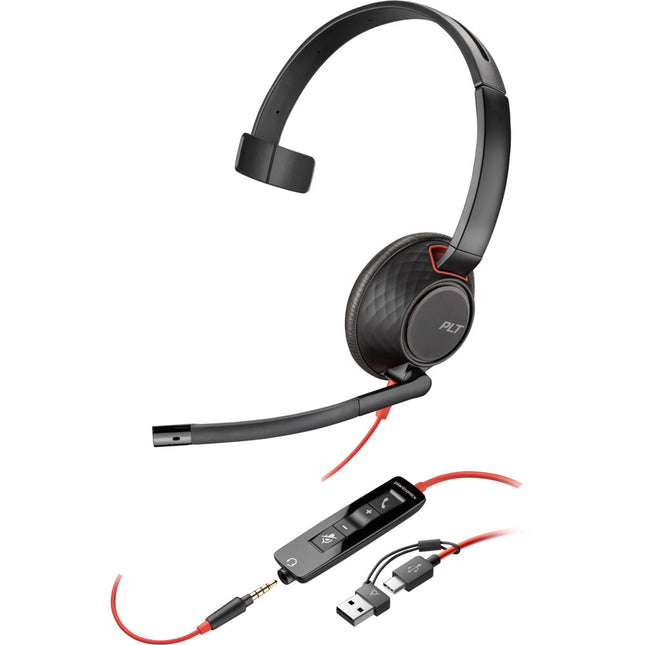 Poly Blackwire 5210 Auricular Mono USB-C con Micrófono Flexible y Estuche
