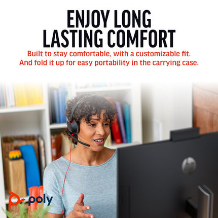 Poly Blackwire 5210 Auricular Mono USB-C con Micrófono Flexible y Estuche