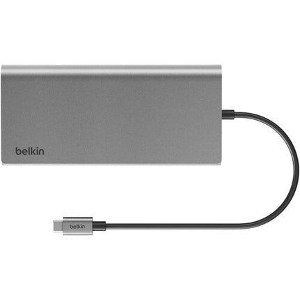 Belkin 8-en-1 USB-C Hub con Dual Display 100W Ethernet HDMI Plata