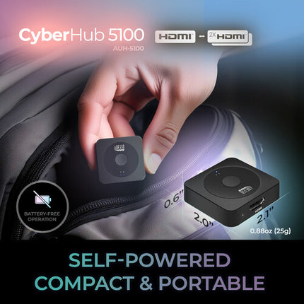 Adesso CyberHub AUH-5100 Divisor y Conmutador HDMI UHD 4K60 HDMI 2.0 3D