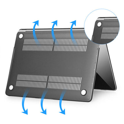 TechProtectus Color Life Funda rígida para MacBook Pro 14.2" negra ligera y duradera con protector de teclado